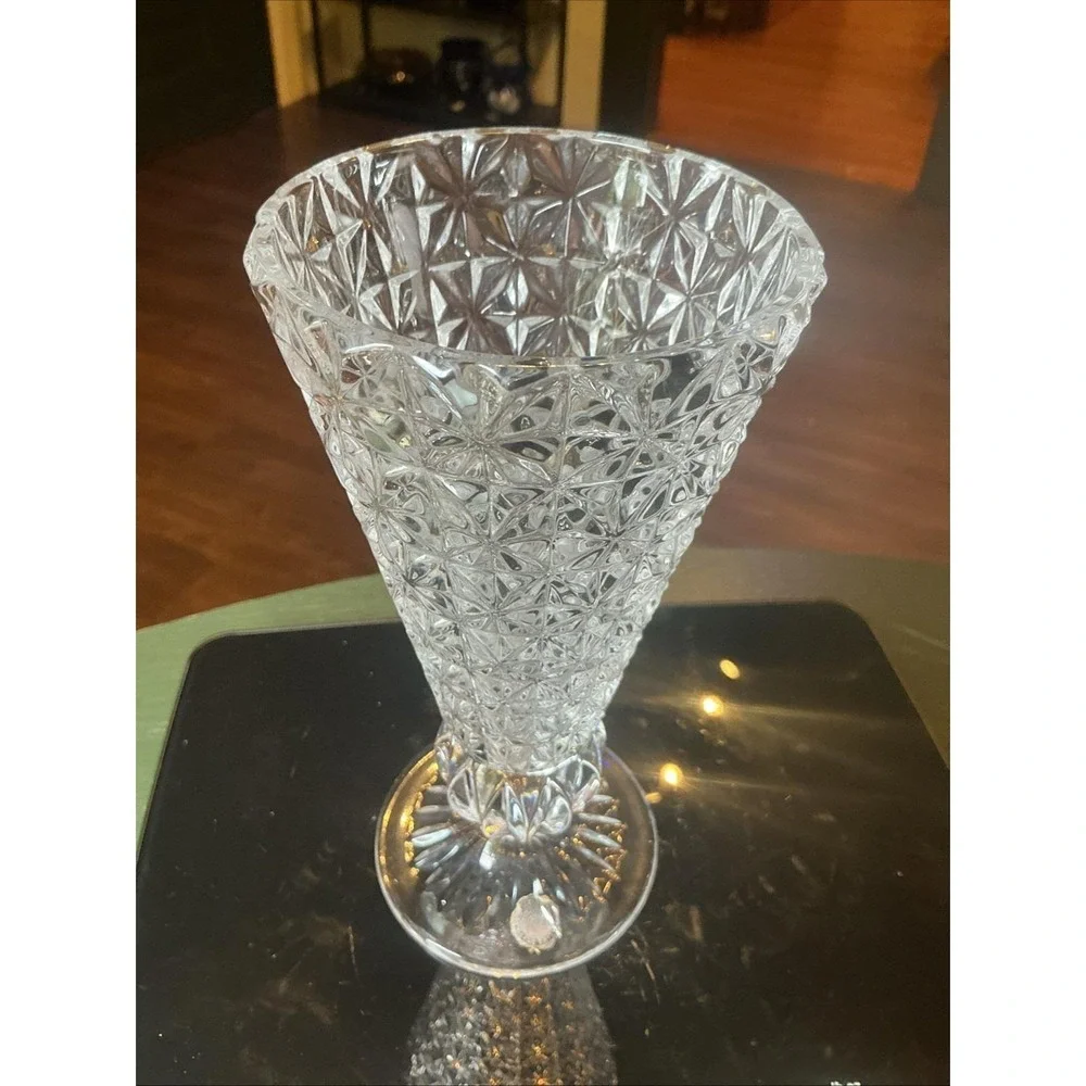 Vintage‎ Princess House 24% Heavy Lead Crystal Star Diamond Cut 8